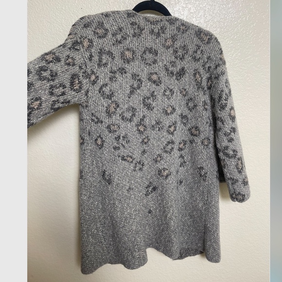 Kline Leopard Cheetah Hipster Hippie Artsy Boho Bohemian Winter Cardigan Sweater - Picture 5 of 9